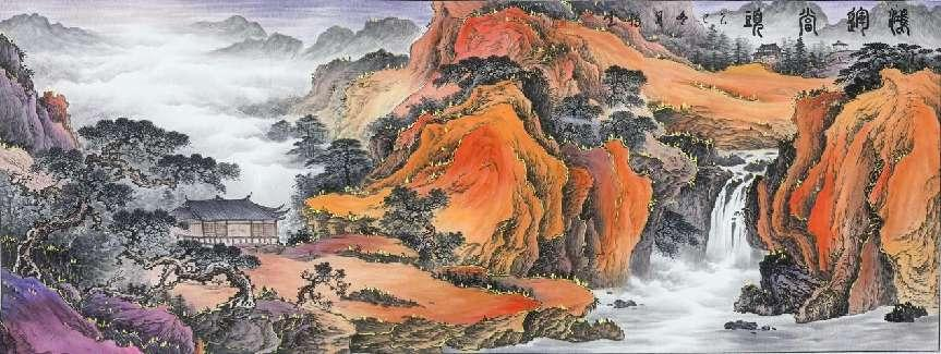 傅抱石弟子张腾云作品风靡全球，远销二十多国(图7)
