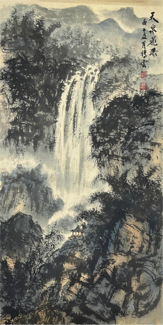 张腾云代表作“腾云皴”作品市场稀缺，作品价值一路飙升，被称为变现王(图7)