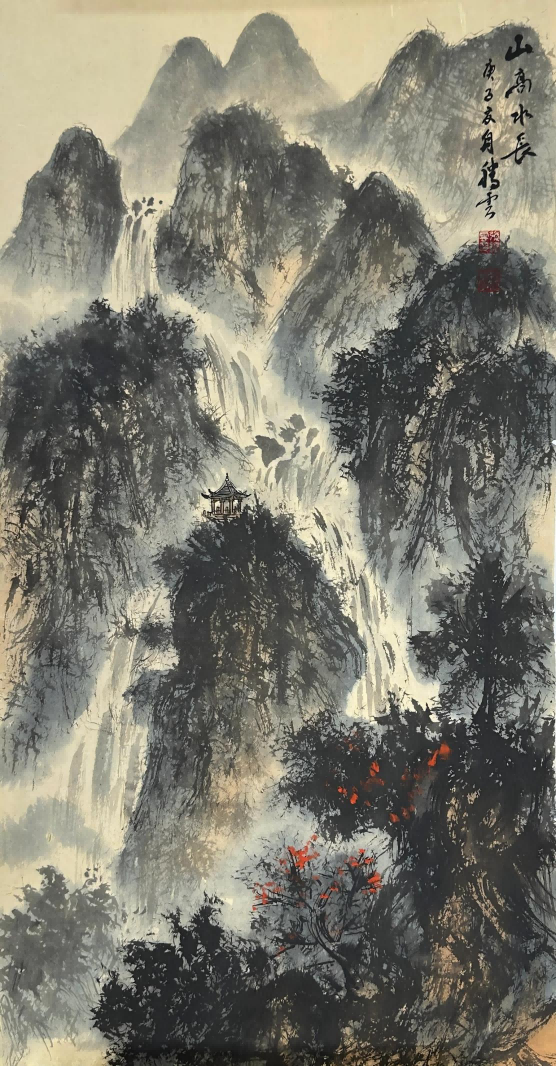 张腾云代表作“腾云皴”作品市场稀缺，作品价值一路飙升，被称为变现王(图9)